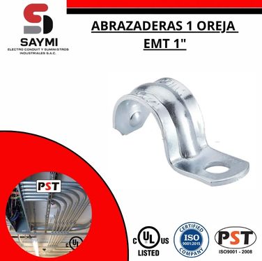 ABRAZADERAS 1 OREJA EMT 1″