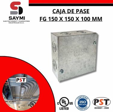 CAJA DE PASE FG 150 X 150 X 100 MM