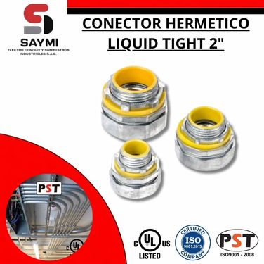 CONECTOR RECTO HERMETICO LIQUID TIGHT 2″