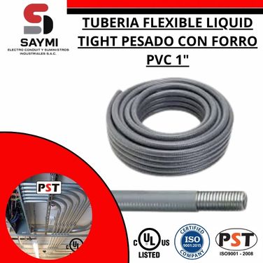 TUBERIA FLEXIBLE LIQUID TIGHT PESADO C/ FORRO PVC 1″ X 27MM