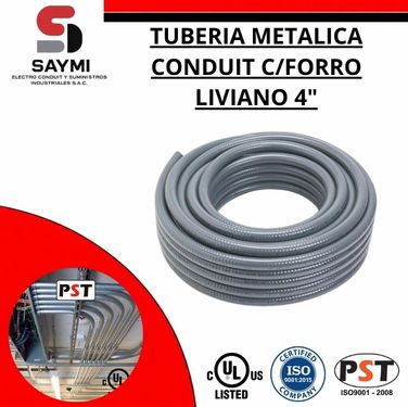 TUBERIA METALICA CONDUIT C/ FORRO LIVIANO 4″ X 103MM