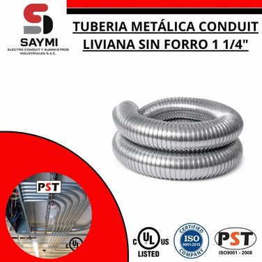 TUBERIA METALICA CONDUIT LIVIANA SIN FORRO 1-1/4″ X 35MM