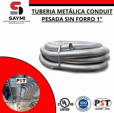 TUBERIA METALICA CONDUIT PESADA SIN FORRO  1″ X 26MM